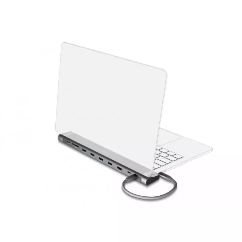 DeLOCK USB Type-C cienki Docking Station 4K HDMI USB 3.2 Gen 1 LAN SD PD 3.0