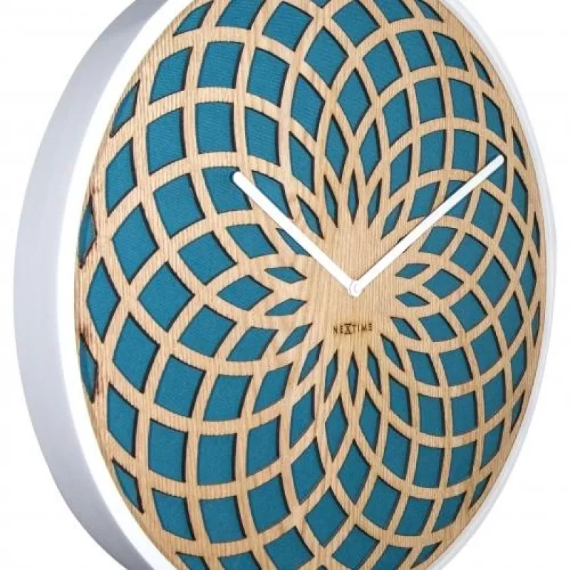 NeXtime klok 3150tq Sun Small, Ø35 cm, ścienny, turkusowy