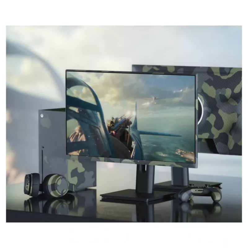 Monitor komputerowy JAPANNEXT JN-IPS238FHD200F-HSP-CAMO 61 cm (24 cale) 1920 x 1080 pikseli Full HD LCD Czarny