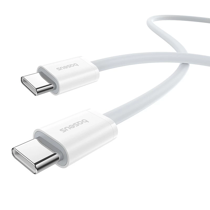 Baseus Superior USB C na USB C kabel do transmisji danych 2 m 30 W biały
