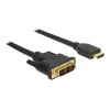 adapter kablowya wideo DeLOCK 85582 1 m HDMI Typ A DVI-D Czarny