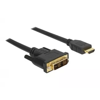 adapter kablowya wideo DeLOCK 85582 1 m HDMI Typ A DVI-D Czarny