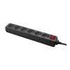 Listwa zasilająca LogiLink LPS202B 1.4 m 6 gniazd AC Czarna