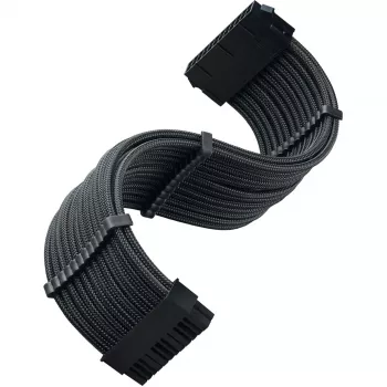 SilverStone PP07E - kabel przedłużający zasilania - ATX, 24-pin (W) do ATX, 24-pin (M) - 30 cm - czarny