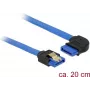 Kabel SATA DeLOCK 84989 0.2m SATA 7-pin Czarny Niebieski