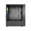Obudowa PC GEMBIRD Fornax 4300 Midi Tower ATX, szkło hartowane, 2x3.5 cala wnęki, 3x2.5 cala wnęki, obsługa wentylatorów ARGB, USB 3.2 Gen1