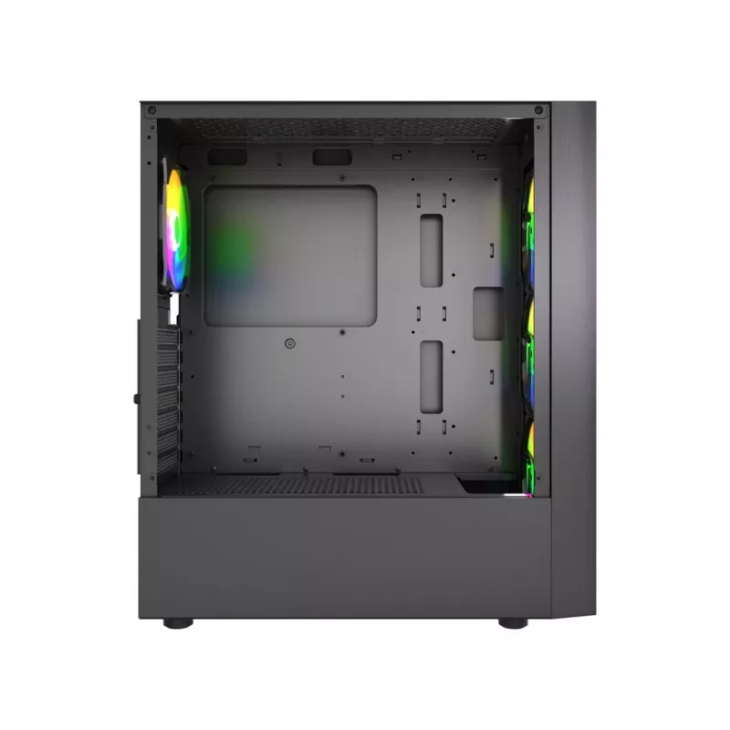 Obudowa PC GEMBIRD Fornax 4300 Midi Tower ATX, szkło hartowane, 2x3.5 cala wnęki, 3x2.5 cala wnęki, obsługa wentylatorów ARGB, USB 3.2 Gen1