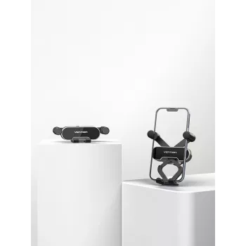 Vention Auto-Clamping Car Phone Mount With Duckbill Clip Gray Crossbar Type