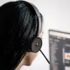 Zestaw słuchawkowy Tellur Voice Pro Wireless Call Center Headset Czarny TLL411007