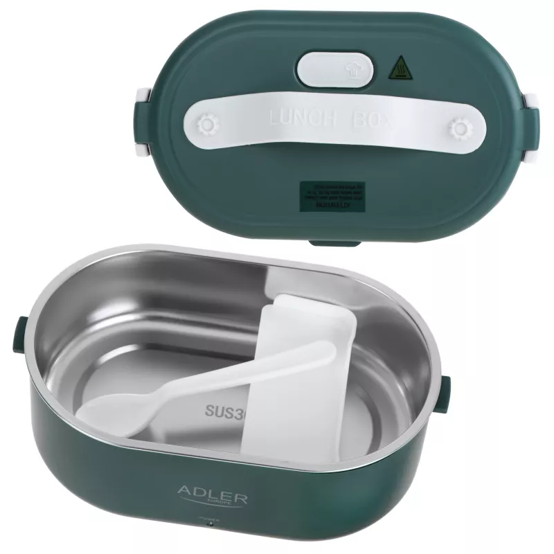 Adler | Podgrzewany pojemnik na żywność | AD 4505g | Pojemność 0,8 L | Materiał Stal nierdzewna/Tworzywo sztuczne | Zielony