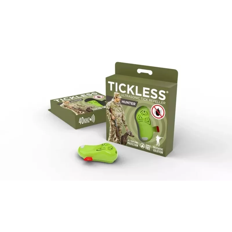 TICKLESS ultradźwiękowy odstraszacz kleszczy, dla myśliwych HUNTER, zielony
