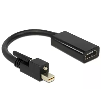 Adapter kablowy wideo DeLOCK 62640 Mini DisplayPort na HDMI 0,25 m czarny