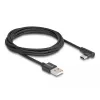 DeLOCK Kabel USB 2.0 typu-A męski na USB typu-C męski kątowy 2 m czarny