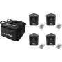 Zestaw oświetleniowy LED EUROLITE AKKU TL-3 QuickDMX 4x z torbą — zasilane bateryjnie oprawy TL-3, sterowanie QuickDMX, przenośna torba
