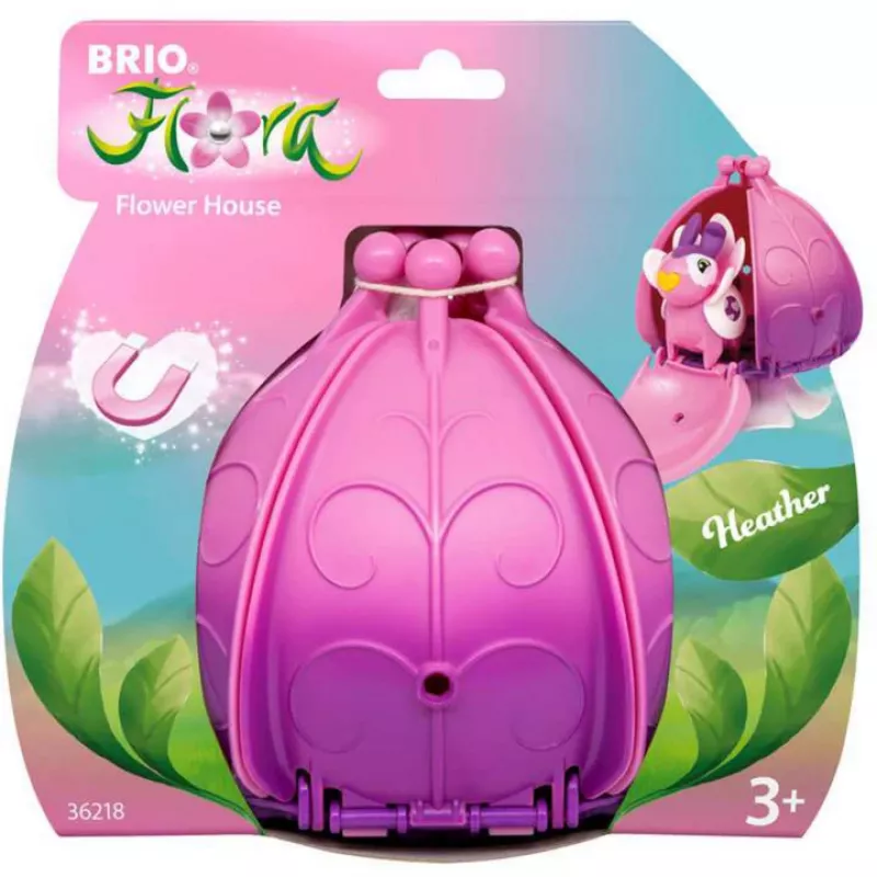 Domek z zabawkami BRIO Heather Flower House różowo-fioletowy 3 lata Flora