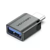Adapter OTG Vention USB-C męski na USB 3.0 żeński, szary, stop aluminium