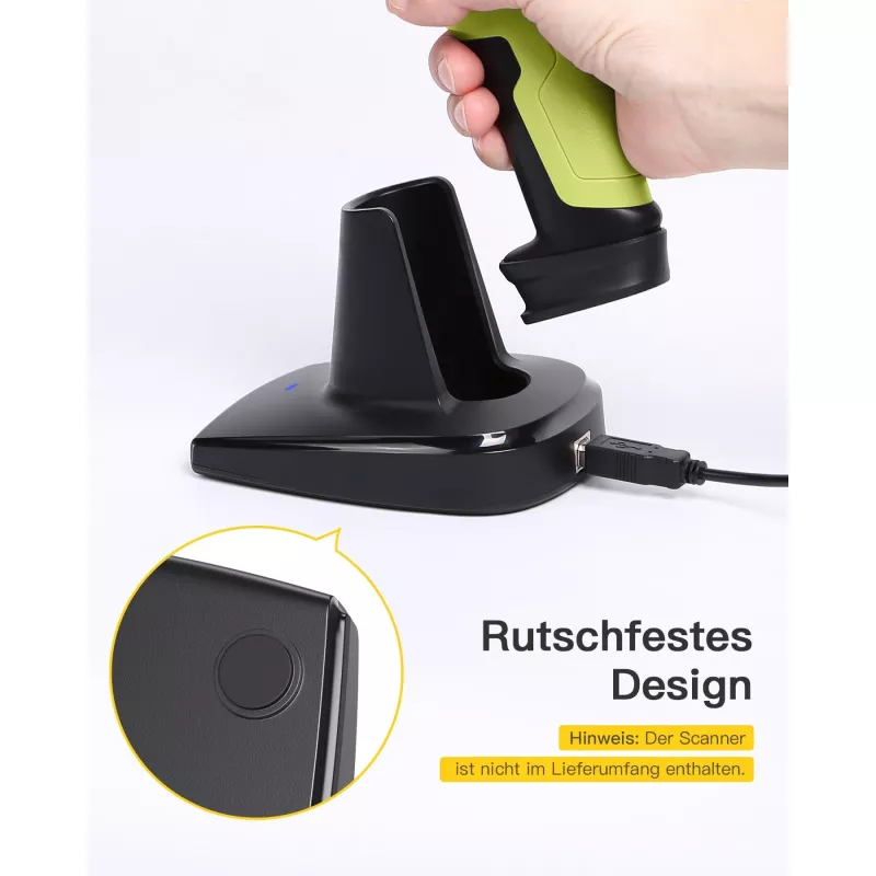 Skaner kodów kreskowych Inateck BS04001 2-w-1 bezprzewodowy USB akumulatorowy skaner ręczny