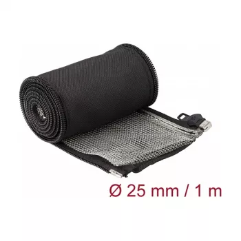 Osłona pleciona DeLOCK EMI Shielding 1m x 25mm czarna