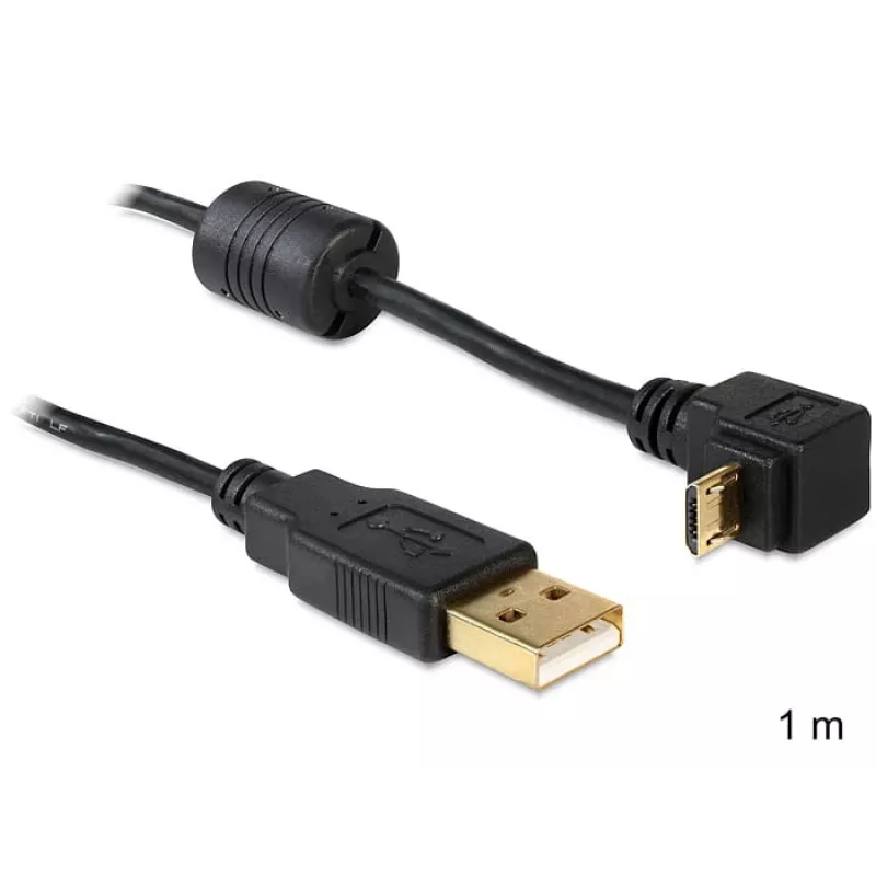 Kabel USB DeLOCK USB2.0 1m Micro-USB B czarny