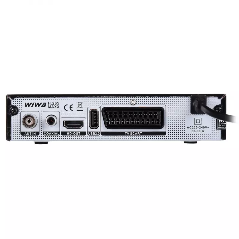 Tuner TV WIWA H.265 LITE — tuner DVB-T / DVB-T2 z obsługą H.265, Full HD, HDMI, USB, SCART
