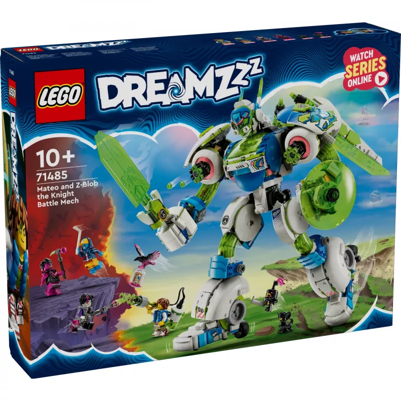 Zestaw konstrukcyjny LEGO Mateo i Z-Blob Rycerski Mech 71485 — minifigurka i mech do zbudowania