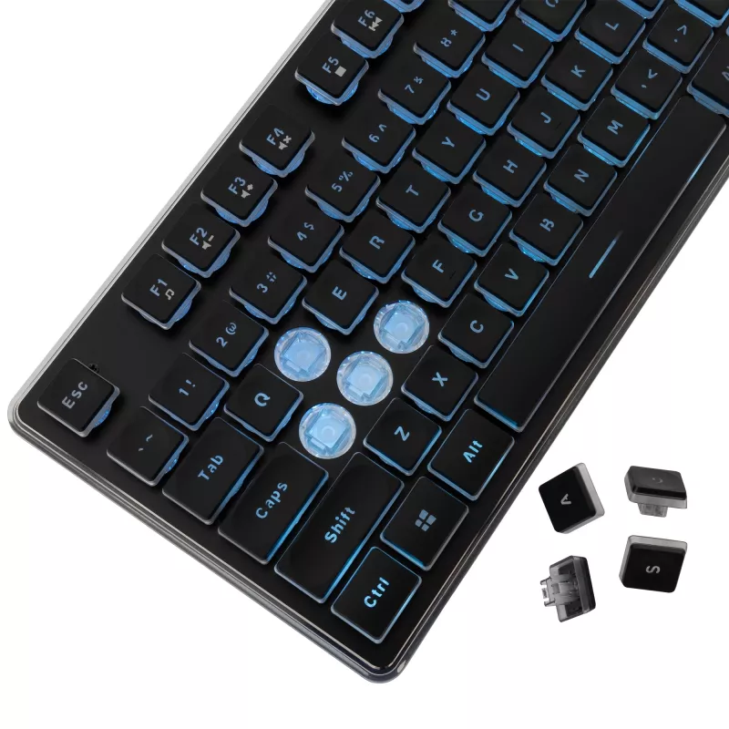 Mechaniczna klawiatura gamingowa White Shark Tachi Czarny układ US podświetlenie RGB