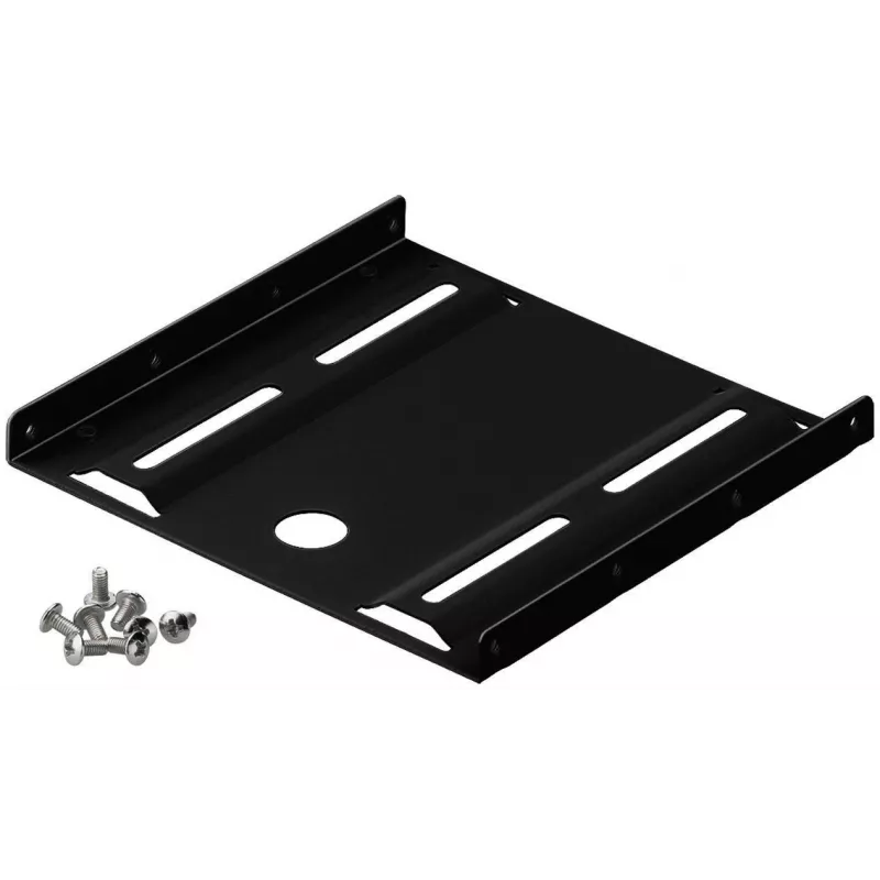 Wentronic Goobay Festplatten-Einbaurahmen 2.5 auf 3.5, Schwarz - geeignet für den Einbau einer 2.5 Festplatte in einen 3.5 Gehäuseschacht (93990)