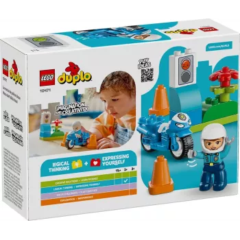 LEGO DUPLO 10471 Niebieski Motocykl Policyjny