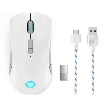 Mysz gamingowa Lenovo Legion M600 RF Wireless + Bluetooth + USB Type-A, symetryczna, 16000 DPI, 9 przycisków, ładowalna