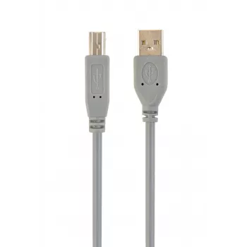 Kabel USB 2.0 A-B 6 stóp, kolor szary