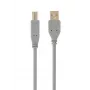 Kabel USB 2.0 A-B 6 stóp, kolor szary
