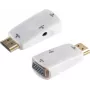 Adapter S/CONN 10-01001 HDMI Type A VGA D-Sub 3.5mm biały