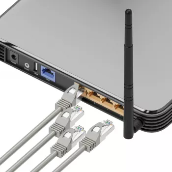 Kabel krosowy Ethernet Extralink Cat 5e UTP, 10 m, RJ-45–RJ-45, szary