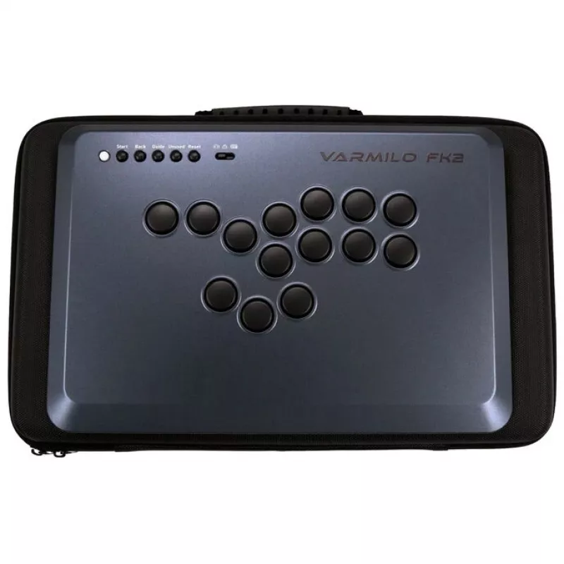 Przewodowy kontroler arcade USB Varmilo FK2 Shadow Metal — kompaktowy gamepad w stylu arcade