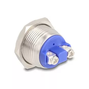 Przełącznik przyciskowy DeLOCK 22040 2P Nikiel Stal nierdzewna 250V 5A