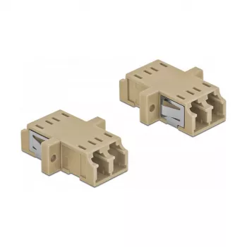 Adapter światłowodowy DELOCK LC-żeński do LC-żeński OM2 duplex (2 szt., woreczek polietylenowy)
