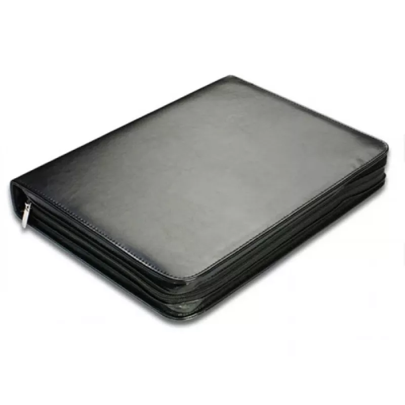 Segregator A4 z zaciskiem i 4 pierścieniami, czarny, 355x260x50mm