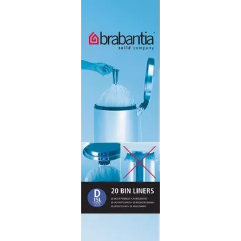 Brabantia PerfectFit Worek na śmieci typ D, 15-20 L, 20 worków