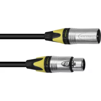 Kabel XLR PSSO 3-pin 20 m czarny ze złączami Neutrik