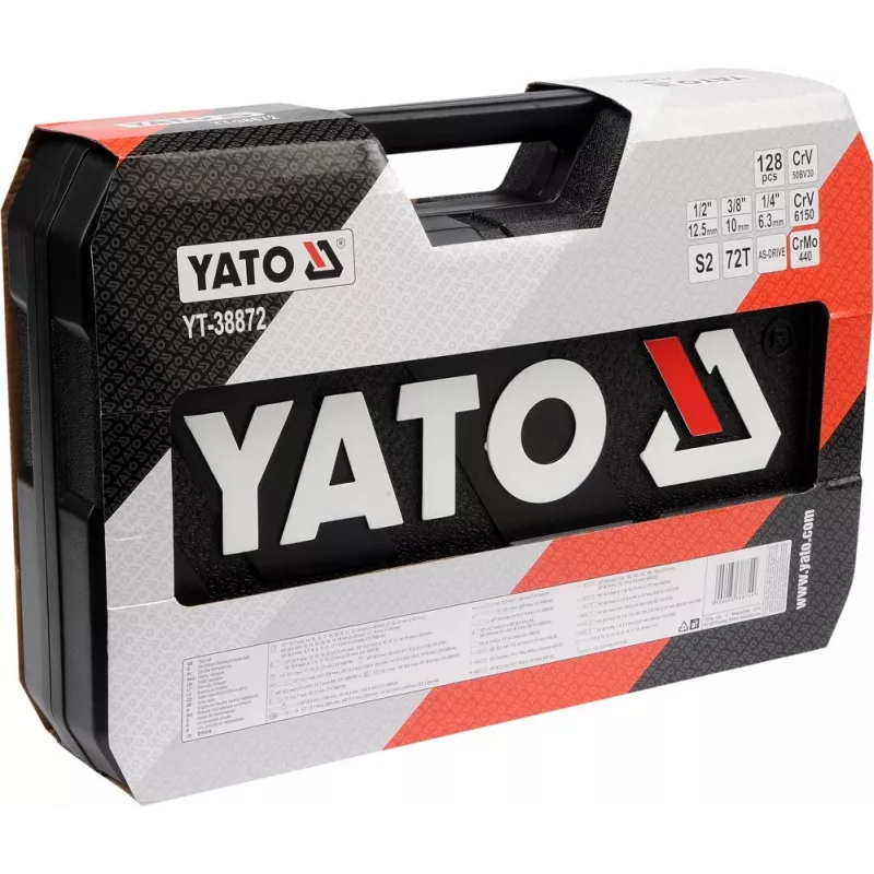 Zestaw kluczy YATO 1/4 , 3/8 , 1/2 128 szt. 38872