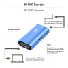 Przedłużacz HDMI, 20m, 8K 60Hz, HDCP 2.3, aluminiowy, niebieski