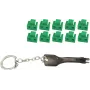 Blokada portu RJ45 ShiverPeaks BS08-01031 zielona — zestaw z 10 blokadami i 1 kluczem