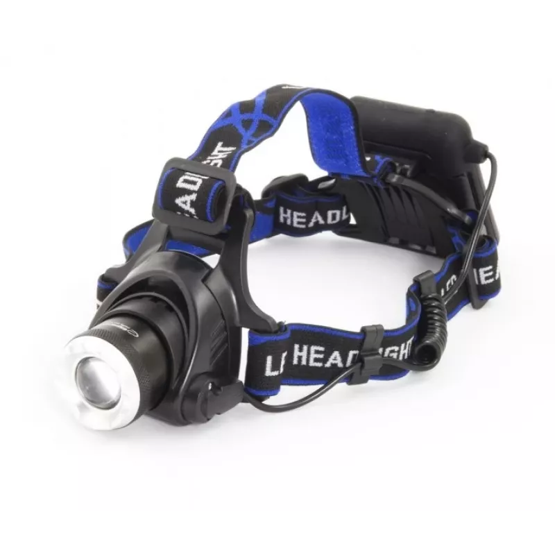 Latarka czołowa ESPERANZA EOT005 — LED Cree T6, 3W, 600 lm, AA x2, obudowa aluminiowa, wodoodporna, wstrząsoodporna, regulowany pasek na głowę
