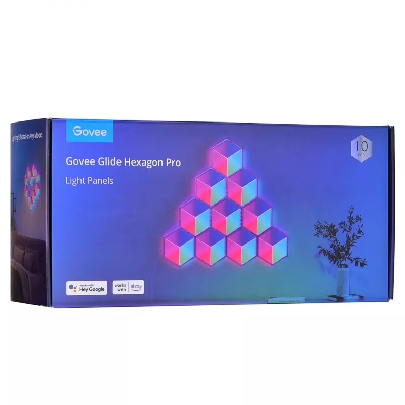 Inteligentne panele LED Govee B6066 Hexa Pro RGBIC Bluetooth Wi‑Fi 10 szt.