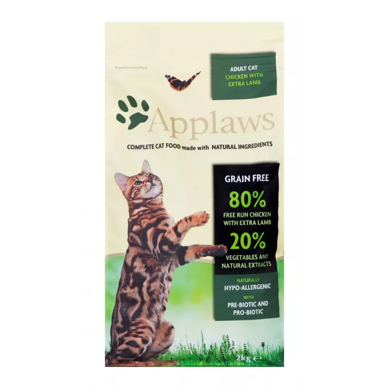 Sucha karma dla kota Applaws kurczak dla dorosłych kotów & Lamb 2 kg — bezzbożowa, 36% białka, 16% tłuszczu