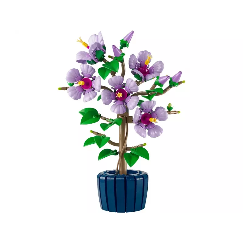 LEGO zestaw botaniczny Kwiat hibiskusa 10372 – 660 elementów, model ekspozycyjny, 250×360×130 mm