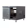Półka rack TECHLY 367652 organizer kabli z mocowaniem samoprzylepnym 3M, stal, 550×550×410 mm, czarny