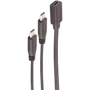 Kabel USB ShiverPeaks BS13-20020 USB 2.0 0,3m 2x USB C Czarny