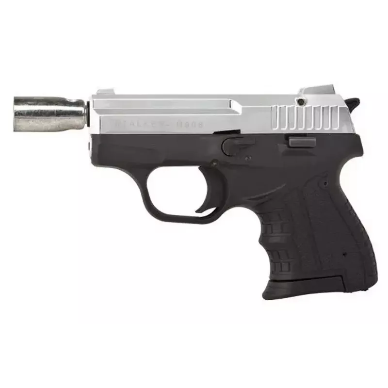 Pistolet alarmowy STALKER M906 BAS, kaliber .22 Long Blank (6 mm), chromowany błysk