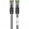 Kabel krosowy Goobay CAT 8.1, S/FTP (PiMF), szary, 0,5 m - LSZH bezhalogenowy, miedź AWG 24 (55135)
